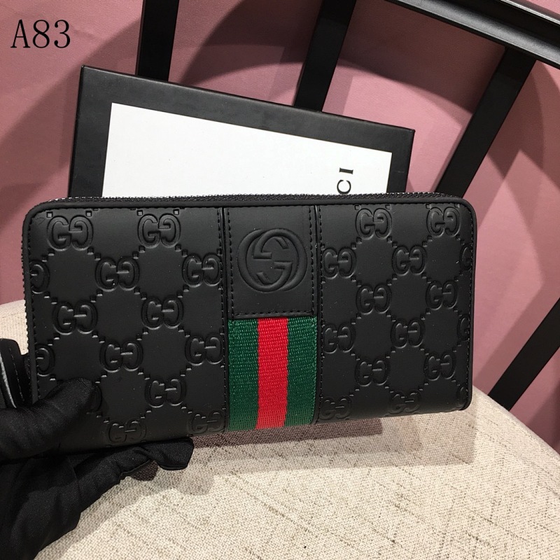 Gucc1 A83 GG Supreme Zip-Around Wallet #5970