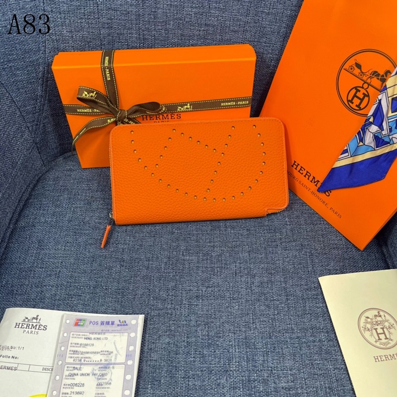 Hermès - A83 - Orange Leather Clutch #5995