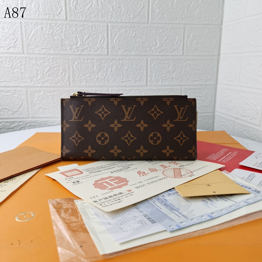 LVutton Monogram Zip Around Wallet #5923