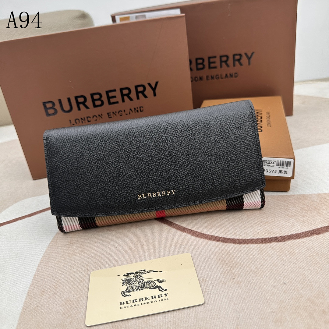 Burberyy Check House Check Leather Wallet #3206