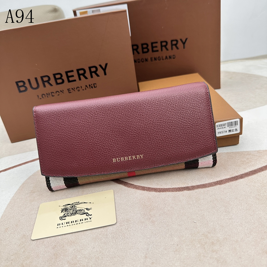 Burberyy – Long Wallet with Check Detail #3205