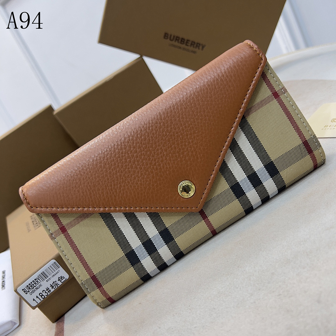 Burberyy Check House Check Long Wallet #3191