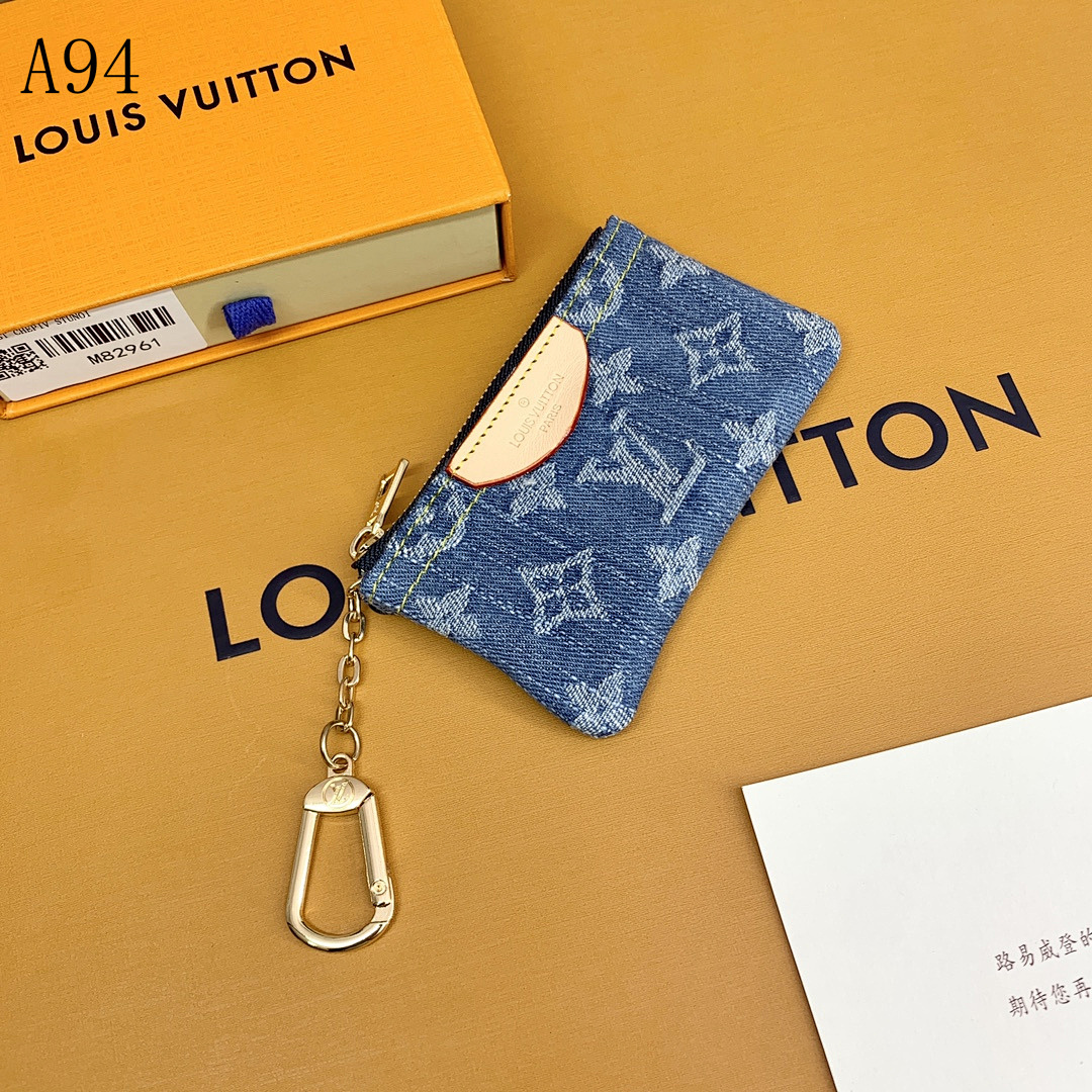 LVutton Denim Monogram Zip Pouch #893 1 LVutton Denim Monogram Zip Pouch #893