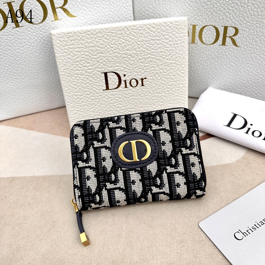 Diiior Oblique Canvas Zip Wallet #3248