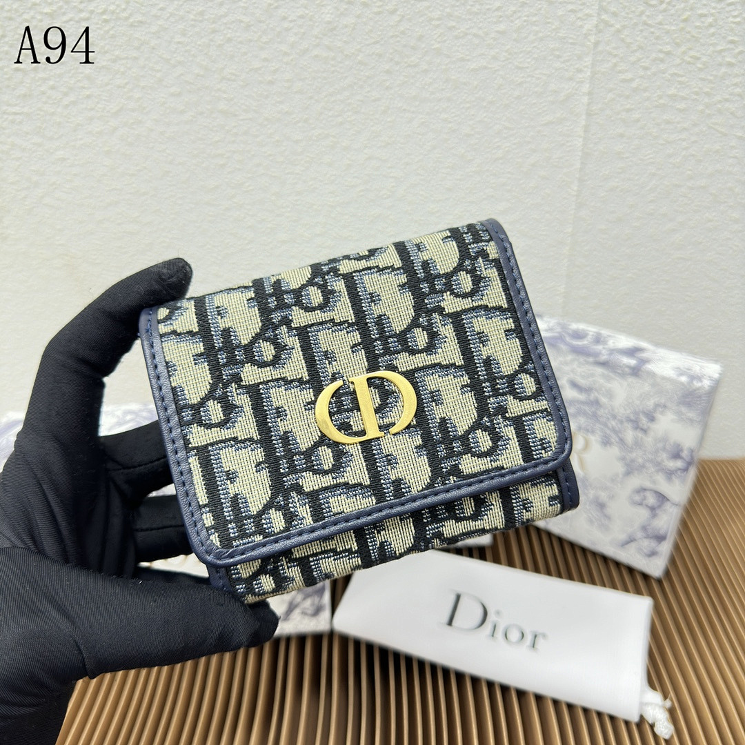 Diiior Oblique Canvas Compact Wallet #3233