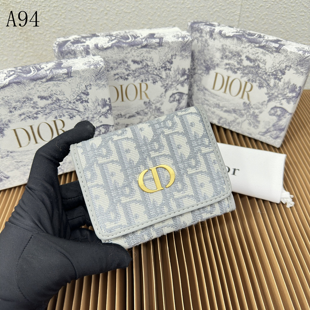 Diiior Oblique Canvas Compact Wallet #3232 1 Diiior Oblique Canvas Compact Wallet #3232