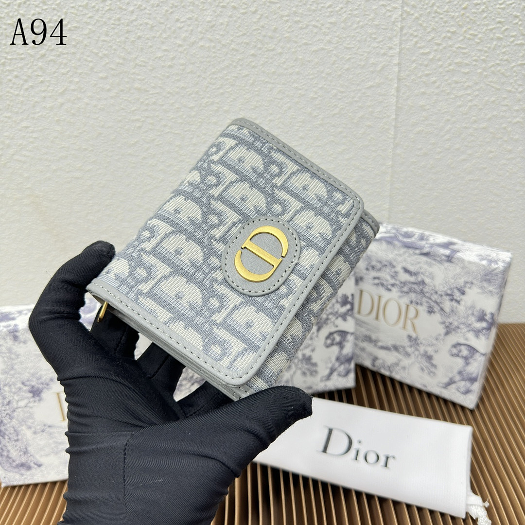 Diiior – Oblique Print Compact Wallet #3231