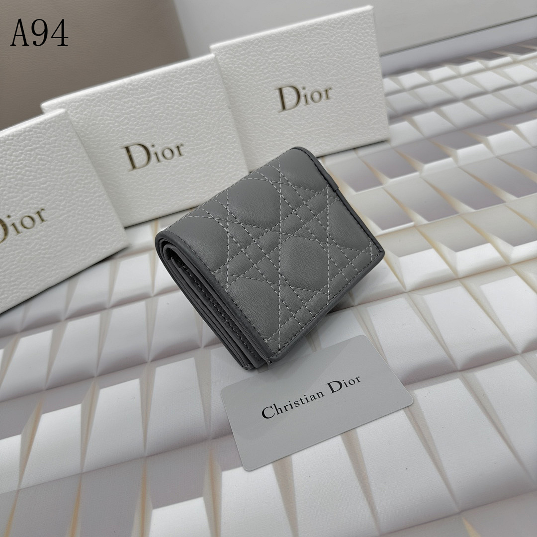 Diiior – A94 Quilted Leather Wallet #3306