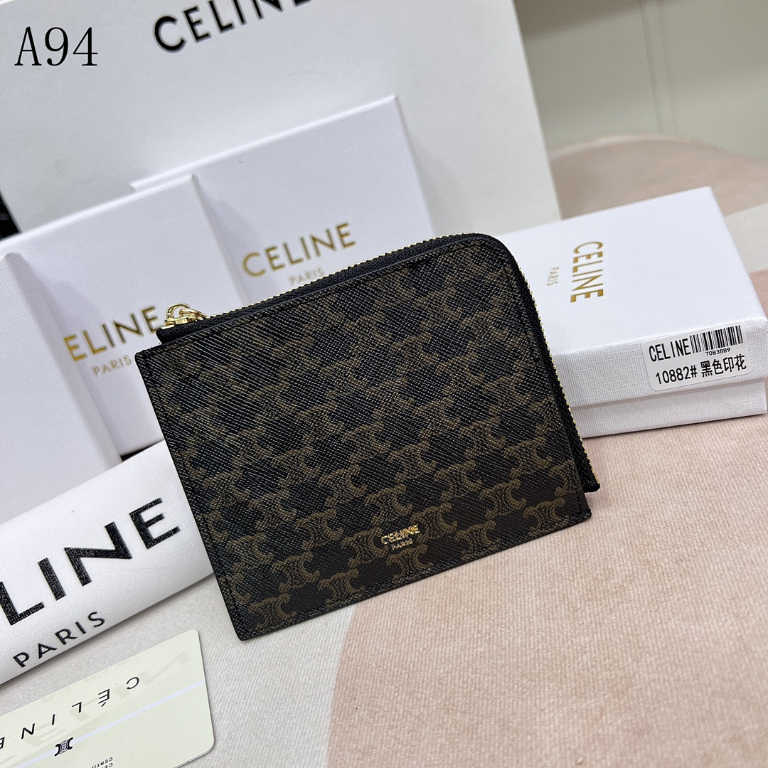 CELINE 10882# Monogram Zip Around Wallet #3286