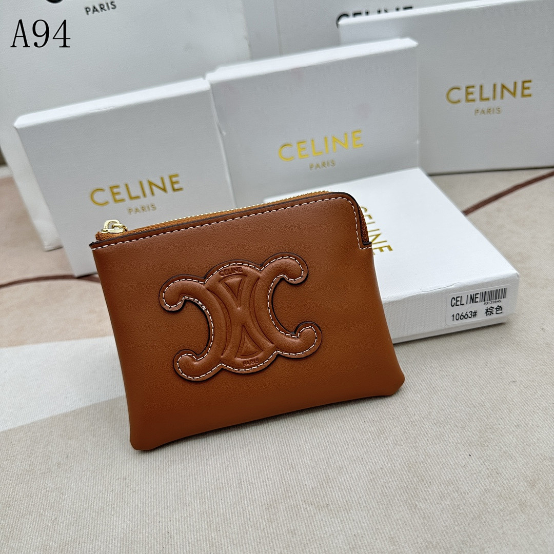 C3linee Triomphe Leather Coin Purse #3265