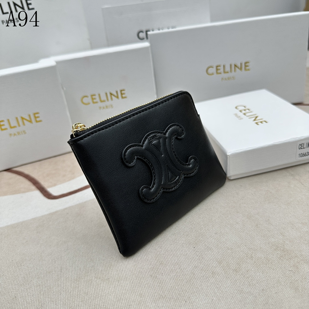 CELINE – Triomphe Logo Zip Coin Purse #3264
