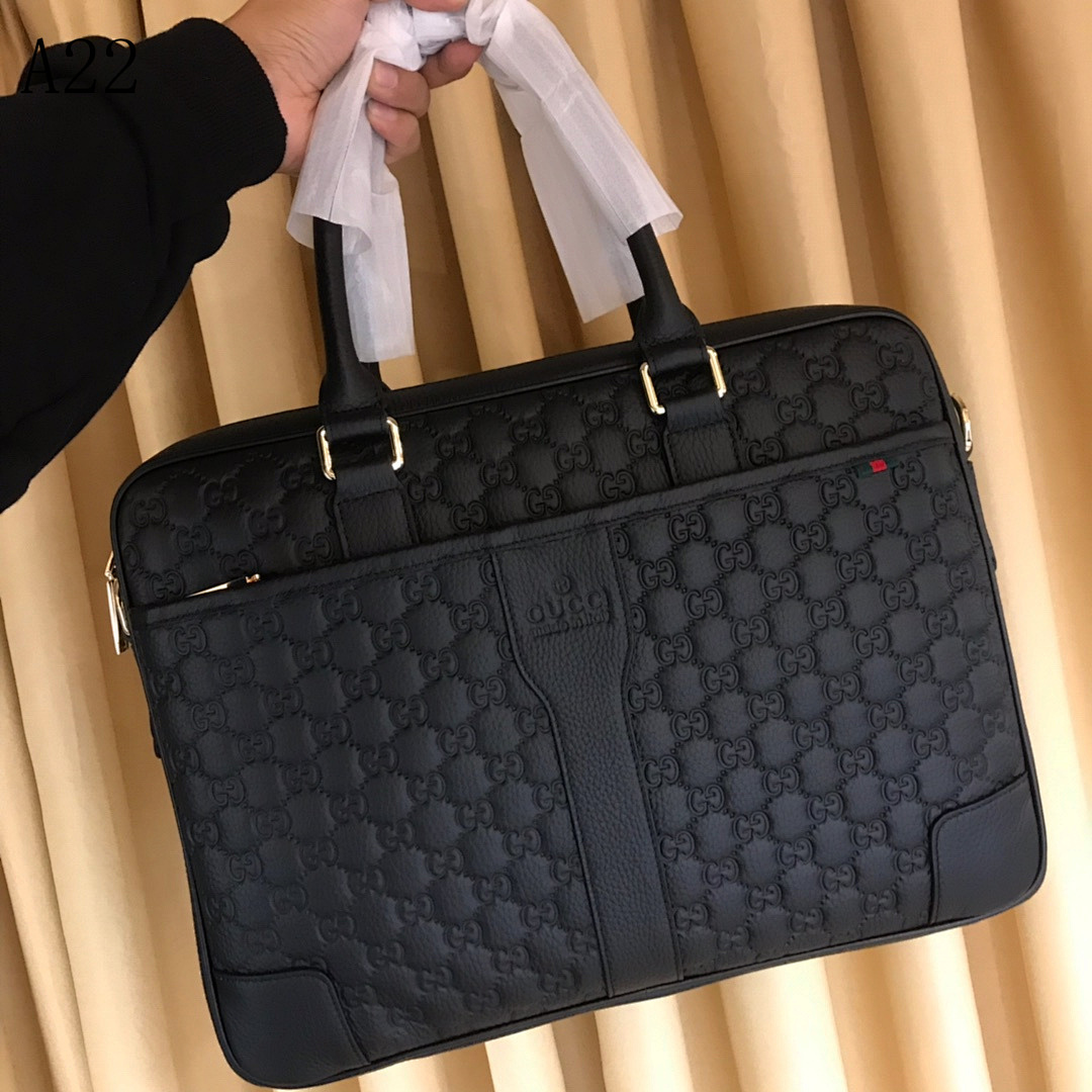 Gucc1 GG Supreme Business Briefcase #652
