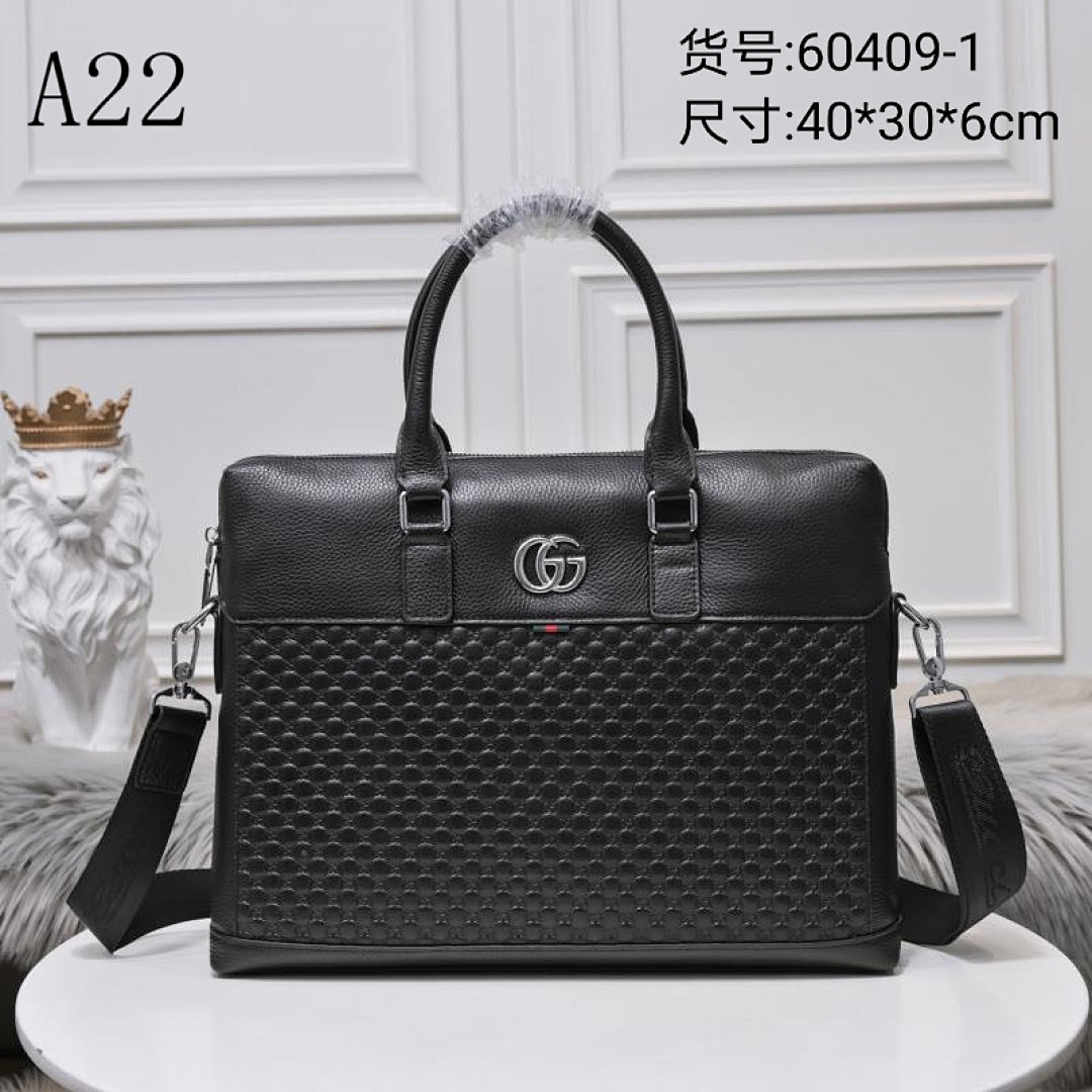 Gucc1 A22 Leather Briefcase #6395