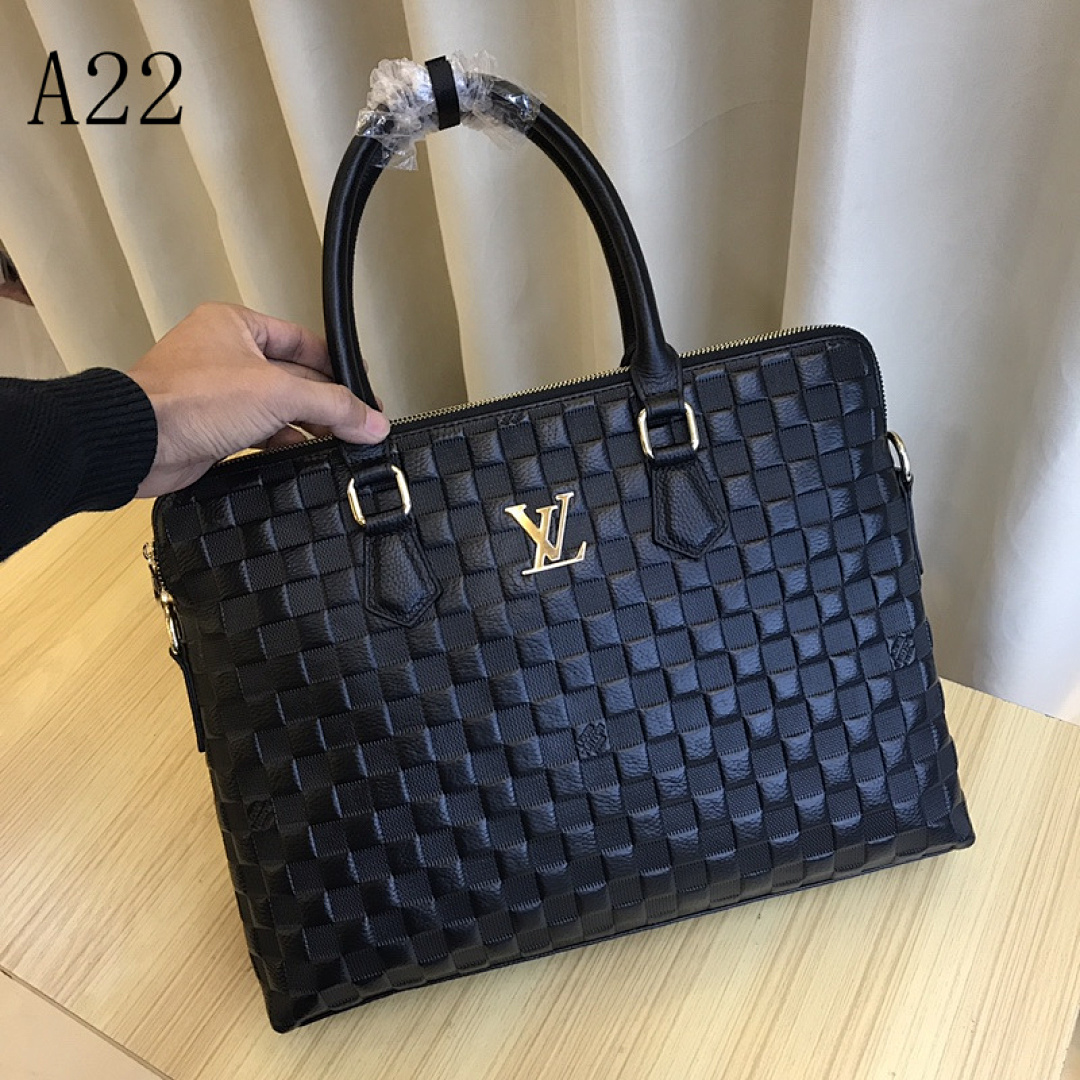 LVutton A22 Woven Leather Tote #6365