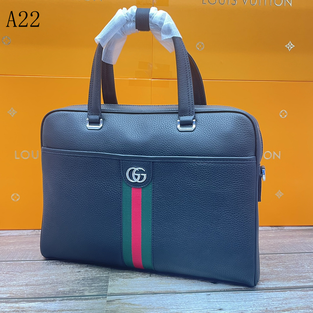 Gucc1 + GG Supreme + Web Briefcase #719
