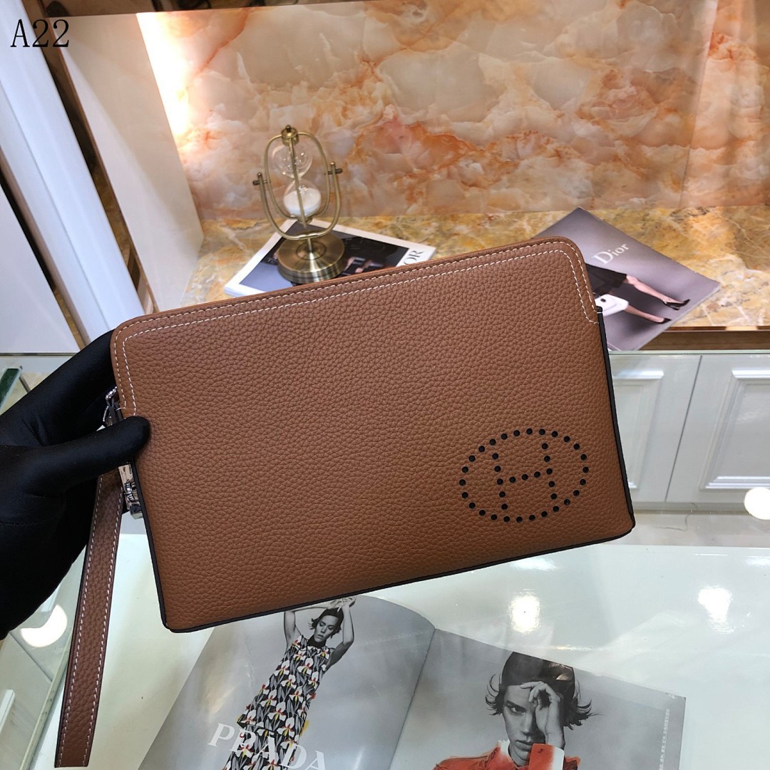 Pr4da + Galleria + Calfskin Leather Clutch #696