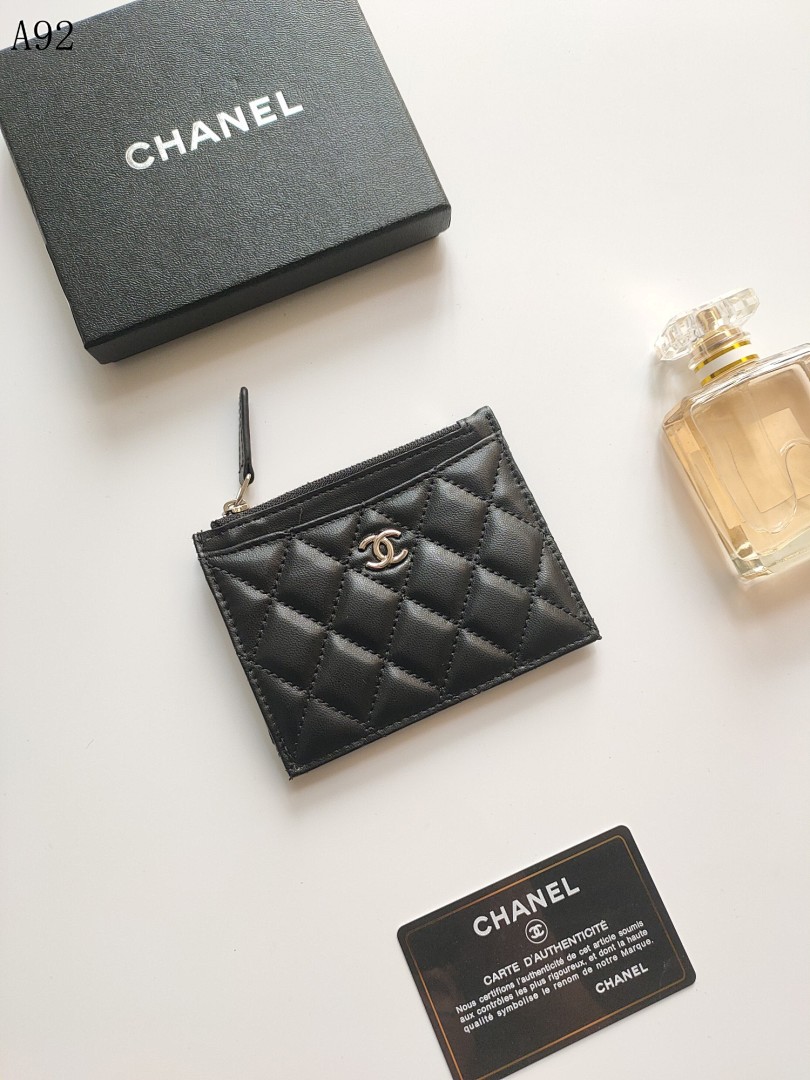 Chan3l Classic Quilted Card Holder #3397