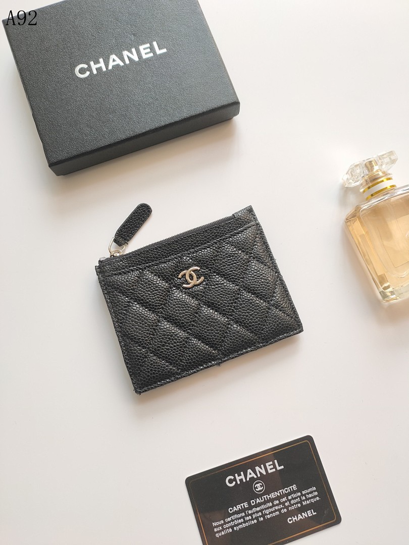 Chan3l Classic Quilted Card Holder #3396