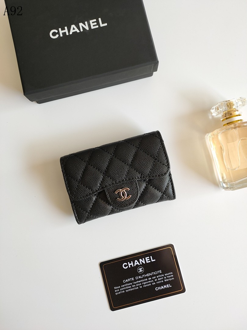 Chan3l Classic Quilted Card Holder #3388