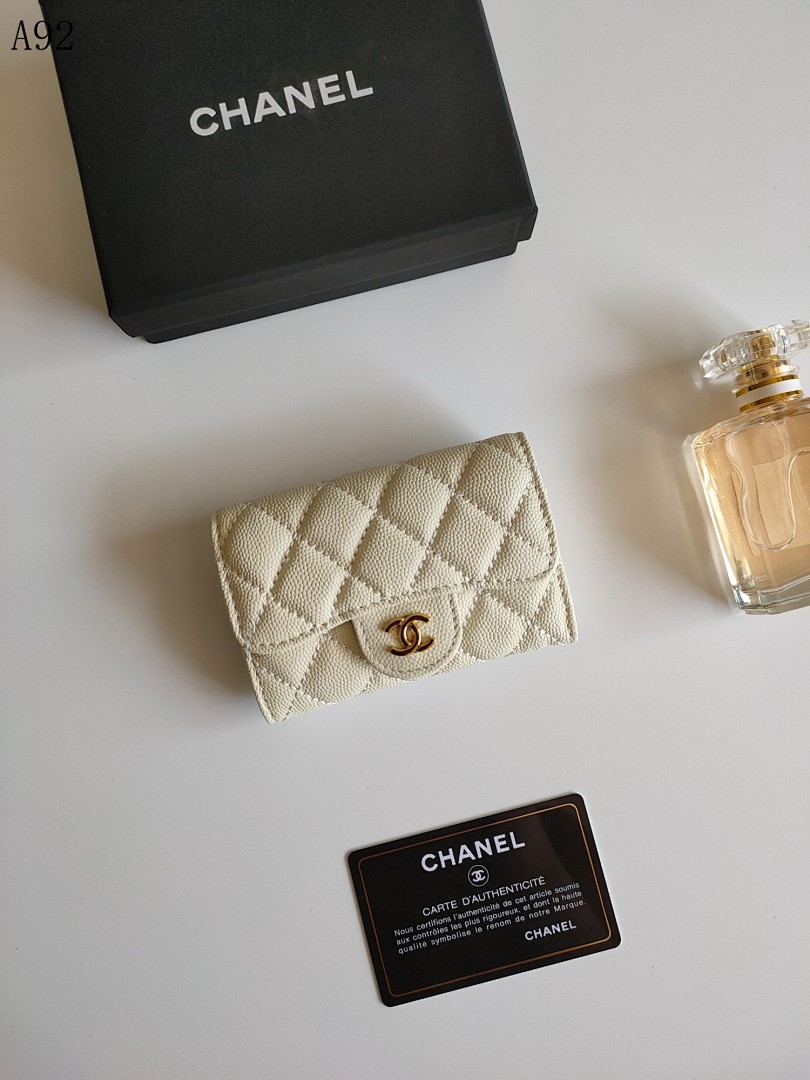 Chan3l Classic Quilted Card Holder #3387