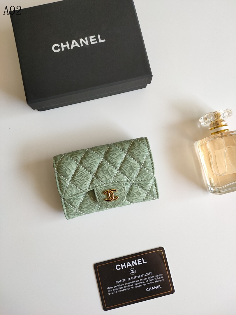 Chan3l Classic Quilted Card Holder #3386