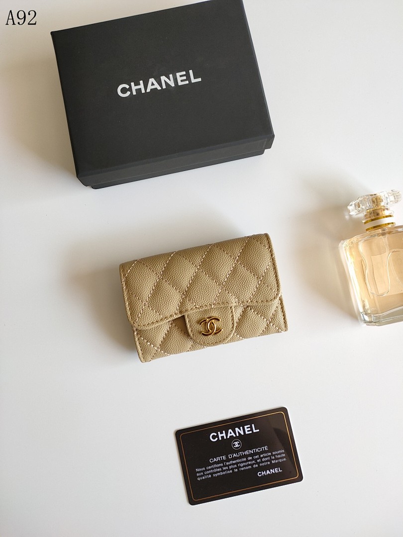 Chan3l Classic Quilted Card Holder #3385