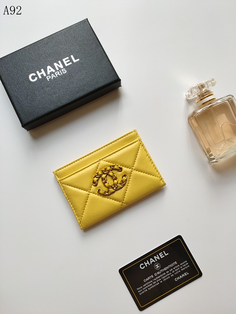 Chan3l Classic Quilted Card Holder #3376
