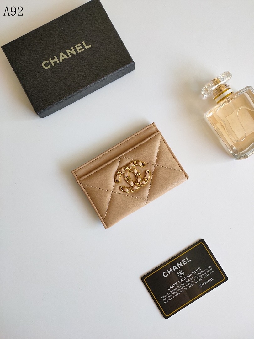 Chan3l Classic Quilted Card Holder #3369