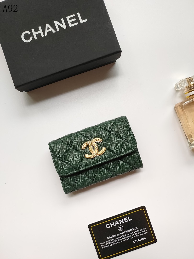 Chan3l Classic Quilted Card Holder #3368