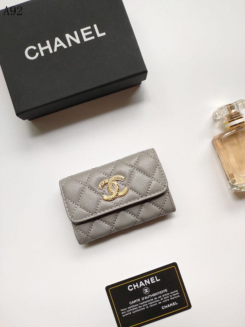 Chan3l Classic Quilted Card Holder #3366