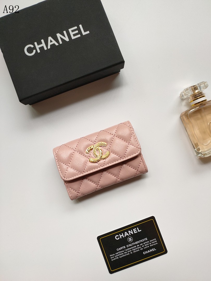 Chan3l Classic Quilted Card Holder #3364