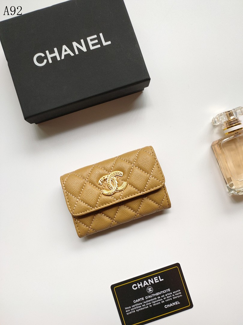 Chan3l Classic Quilted Card Holder #3362