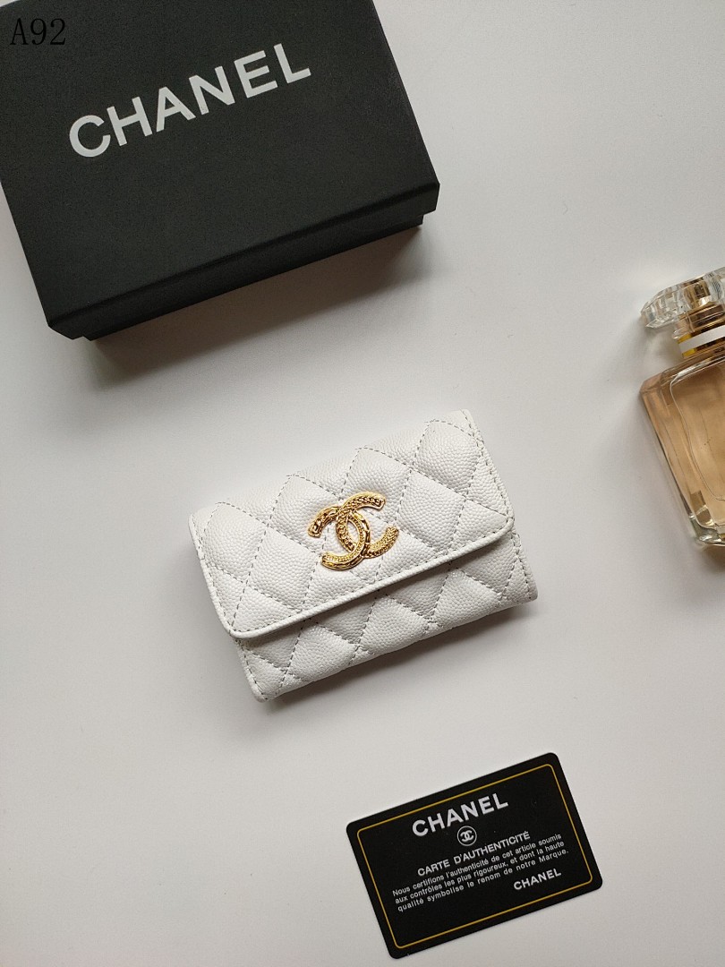 Chan3l Classic Quilted Card Holder #3361