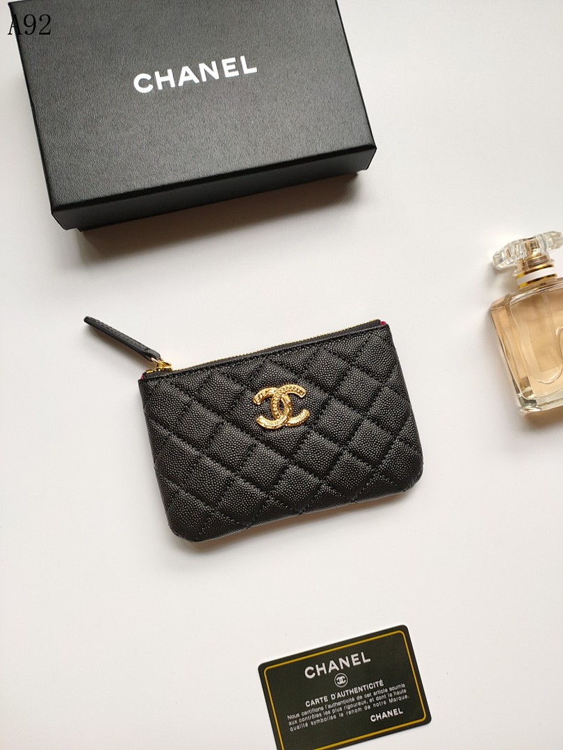 Chan3l Classic Quilted Card Holder #1214