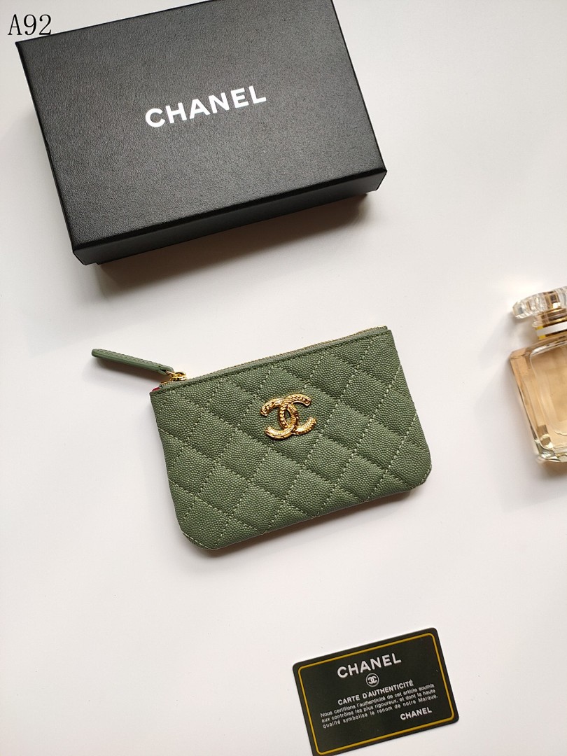 Chan3l Classic Quilted Card Holder #3360