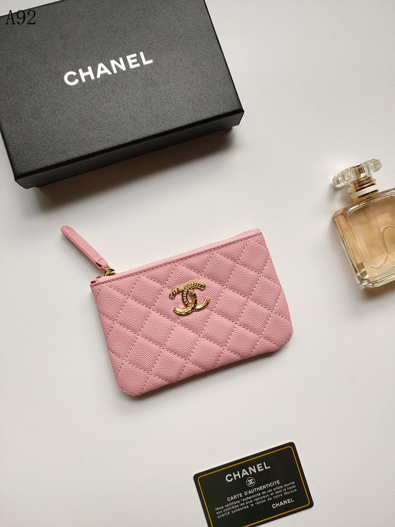 Chan3l Classic Quilted Card Holder #3357