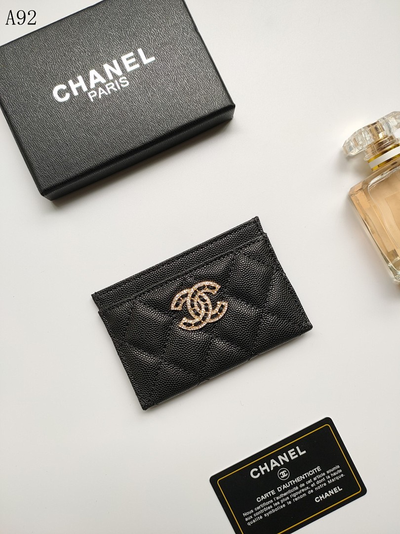 Chan3l Classic Quilted Card Holder #3441