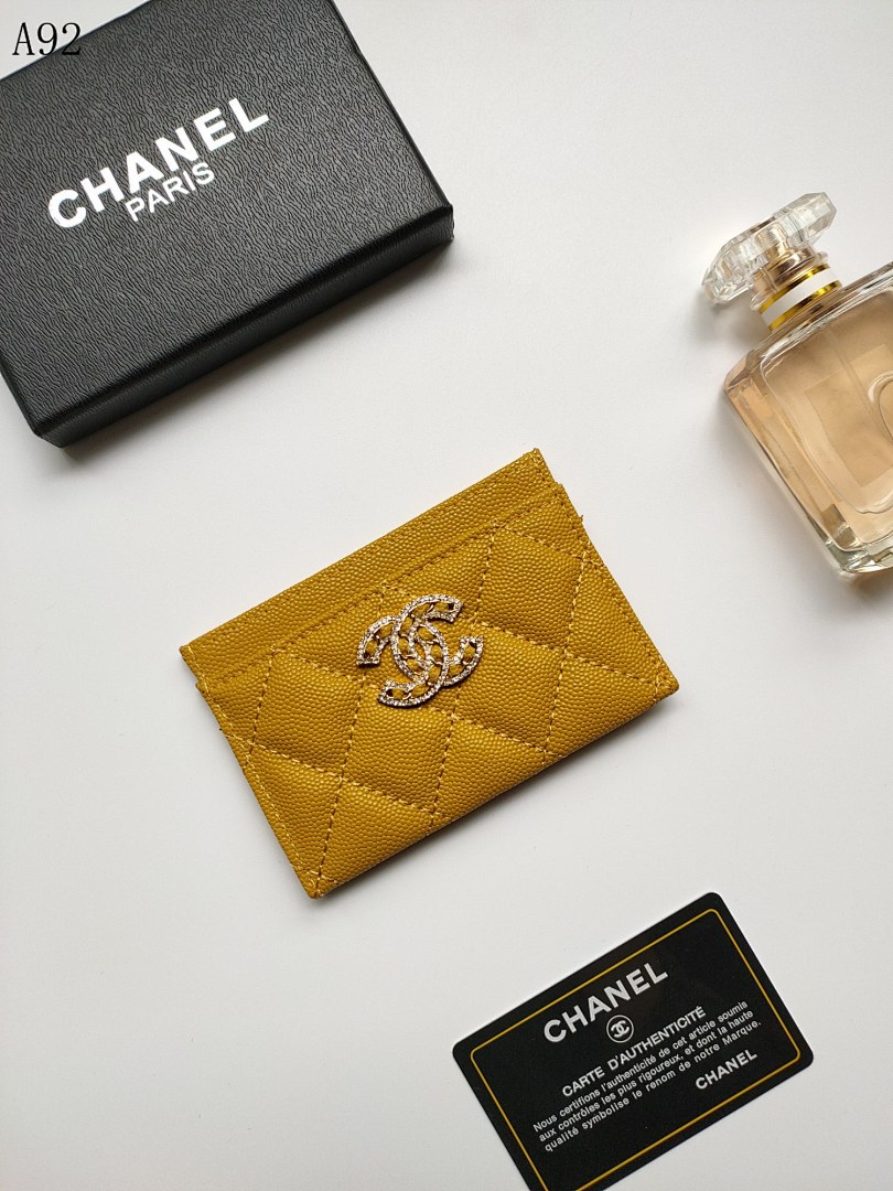 Chan3l Classic Quilted Card Holder #3352
