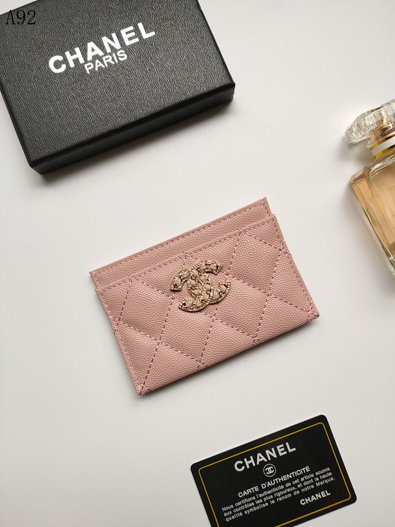 Chan3l Classic Quilted Card Holder #3439