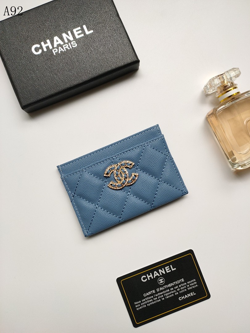 Chan3l Classic Quilted Card Holder #3348
