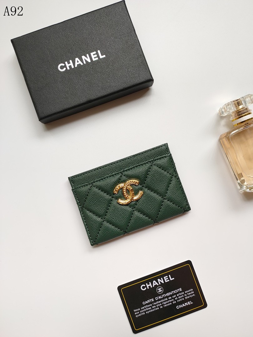 Chan3l Classic Quilted Card Holder #3437