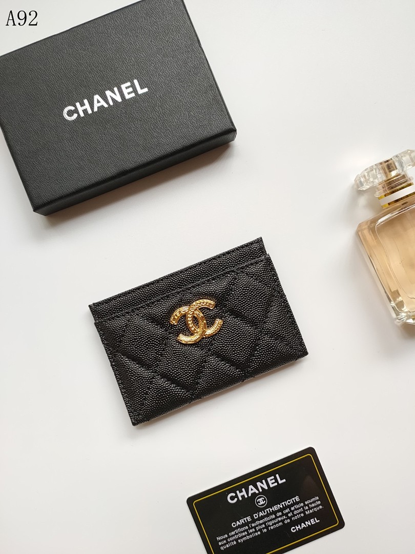 Chan3l Classic Quilted Card Holder #3345