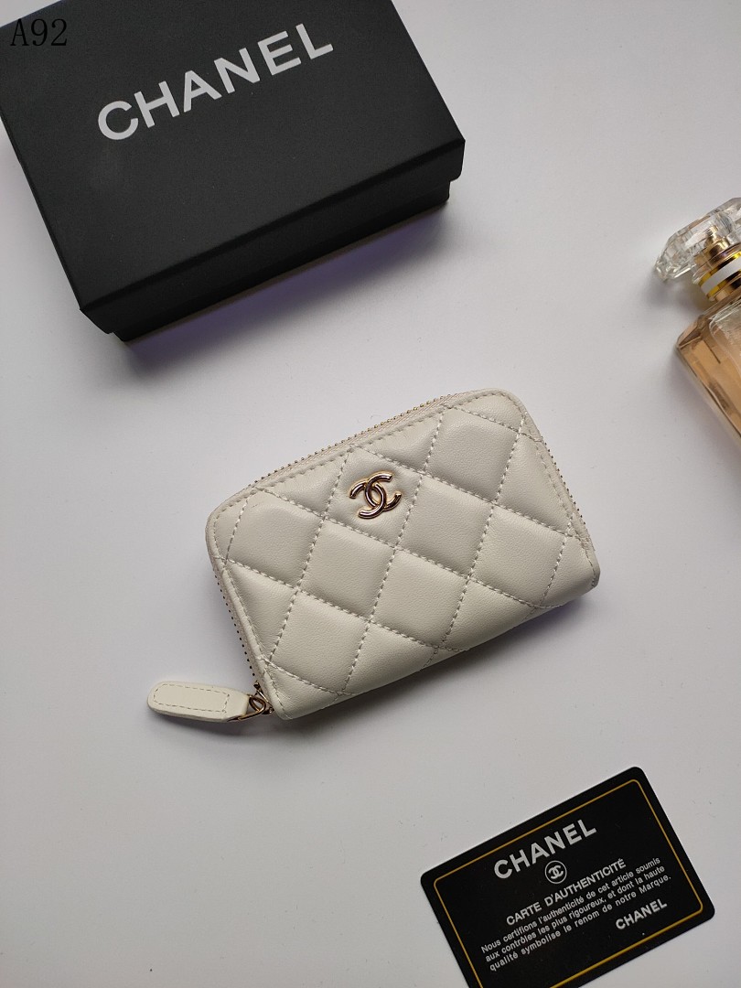 Chan3l Classic Quilted Zip Wallet #791