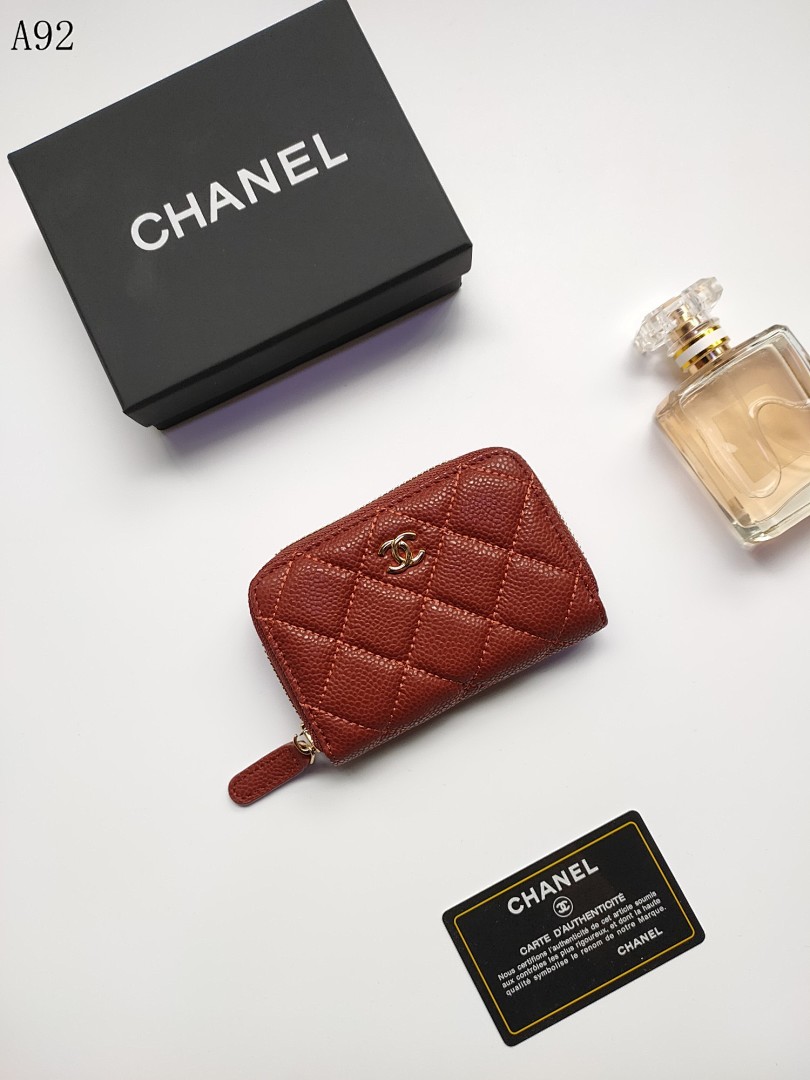 Chan3l Classic Quilted Zip Wallet #784