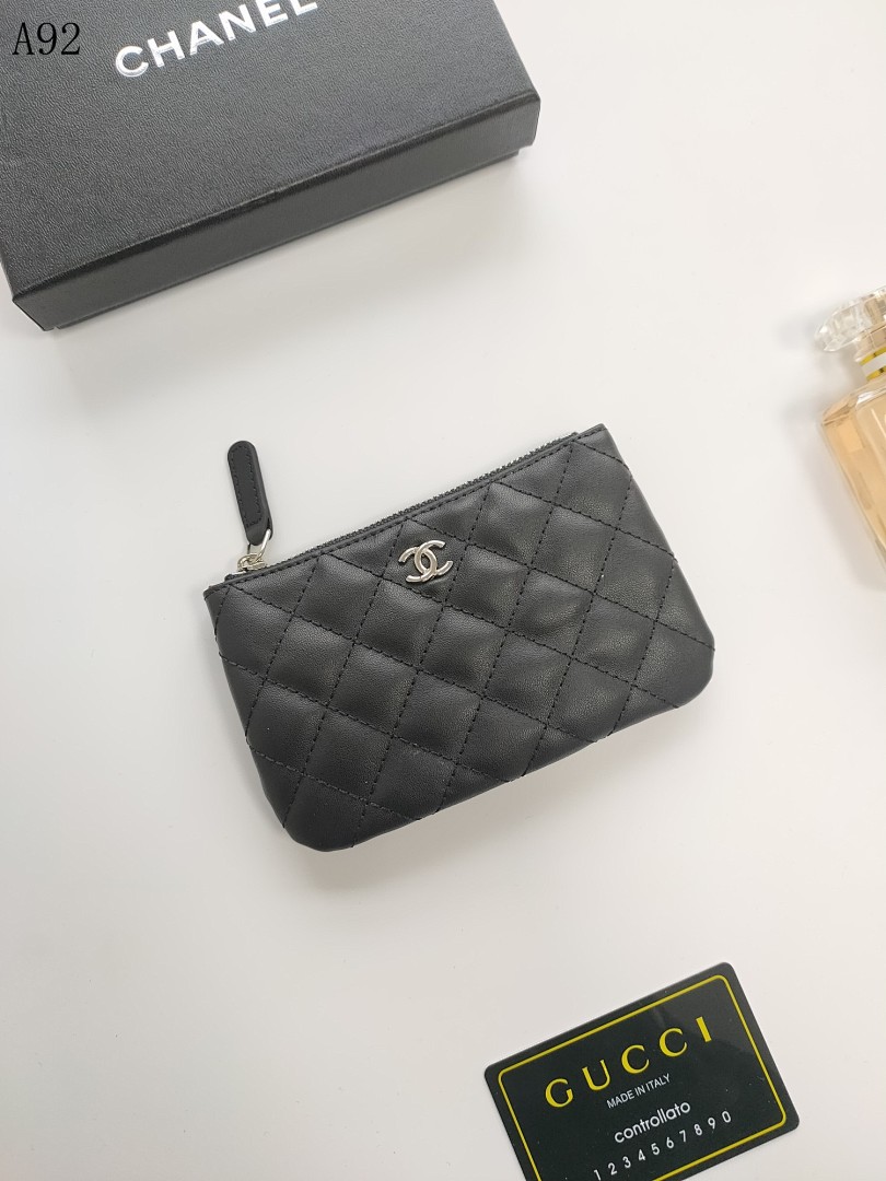 Chan3l Classic Quilted Leather Coin Purse #773