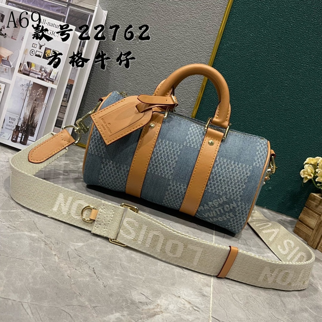 LVutton + Model 22762 + Damier Denim Keepall #4591
