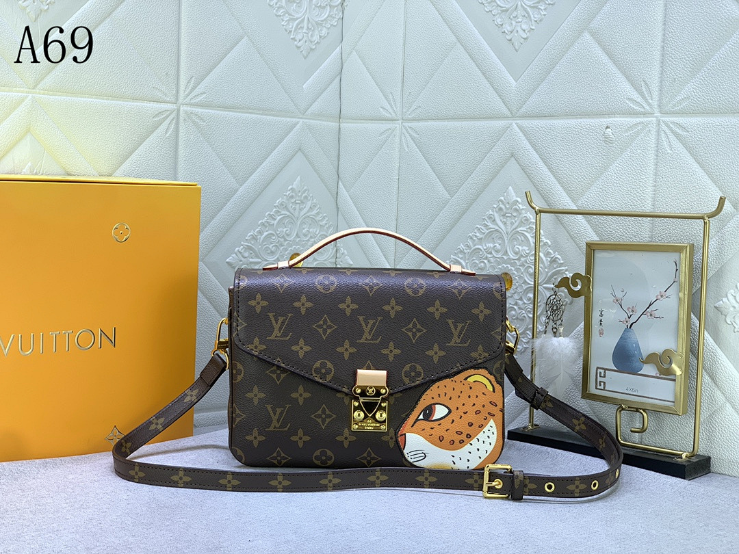 LVutton A69 Monogram Animal Print Crossbody Bag #3802