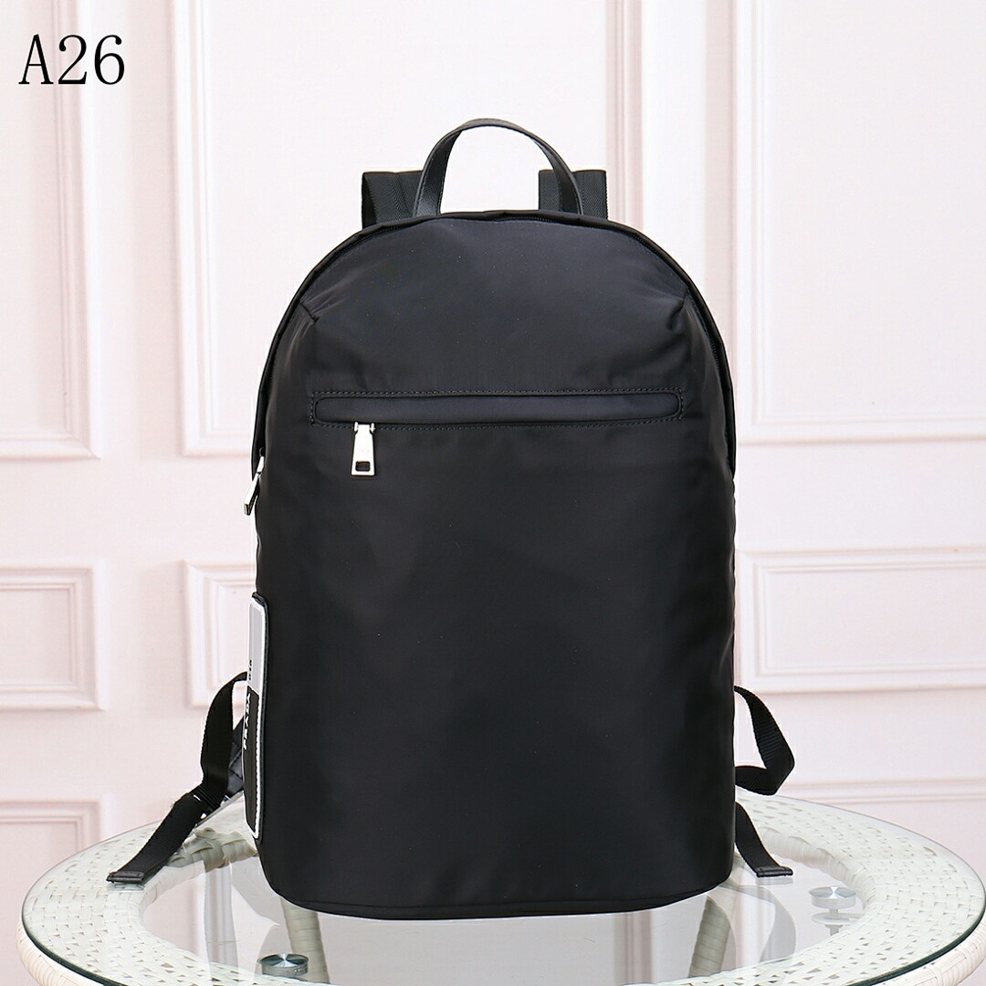 A26 - Minimalist Black Nylon Backpack #1791 1 A26 – Minimalist Urban Backpack #1805