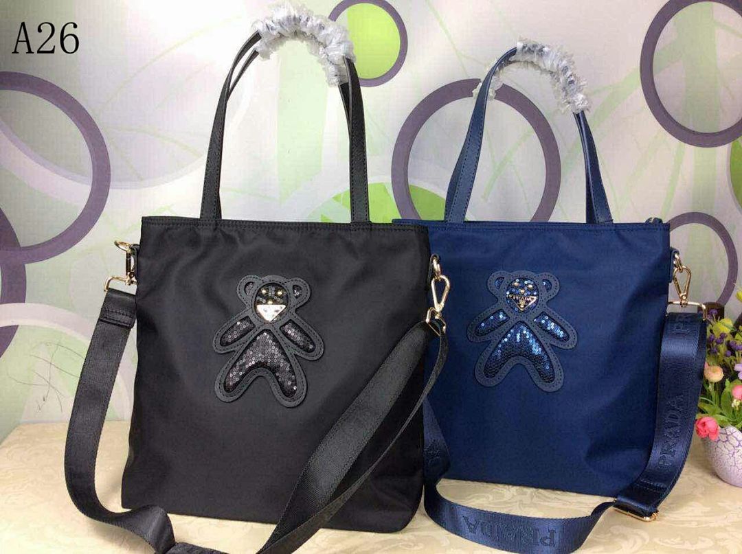 A26 - Bear Embellished Tote Bag #1868 1 Pandora A26 Bear Tote Bag #1882