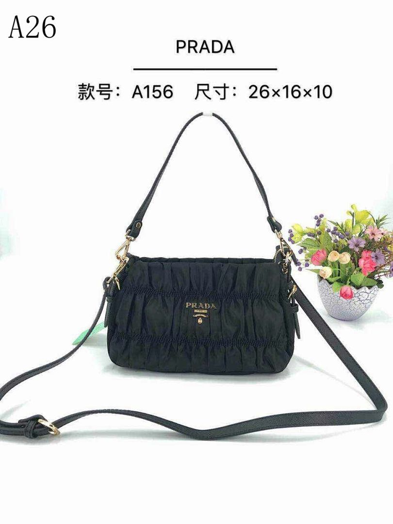 Pr4da A156 Quilted Nylon Shoulder Bag #1564